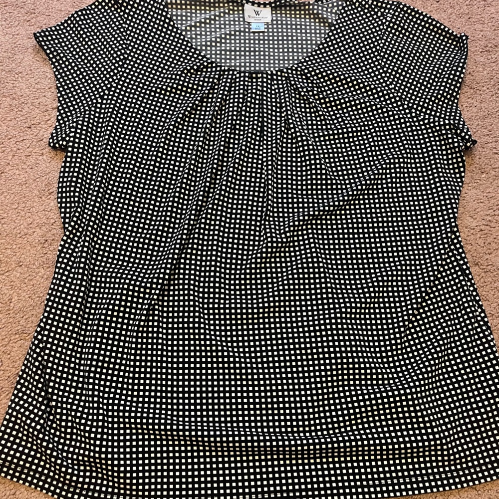 1X Worthington shirt Black and White Top